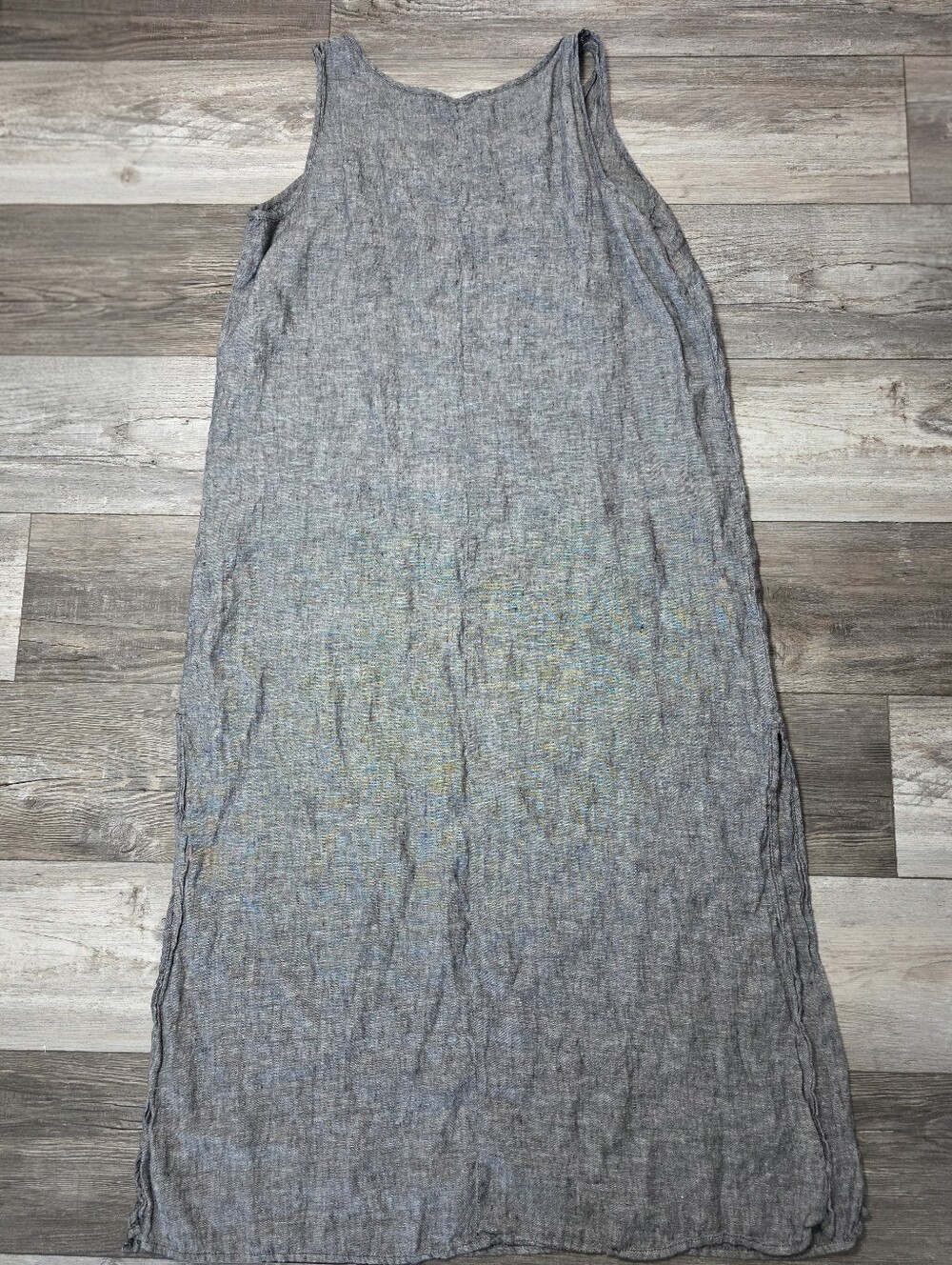Vince Camuto 100% Linen Shift Sleeveless Maxi Dress Sz Lg - Picture 3 of 10